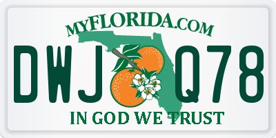 FL license plate DWJQ78