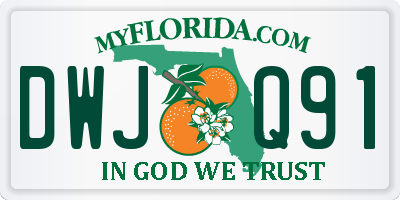 FL license plate DWJQ91