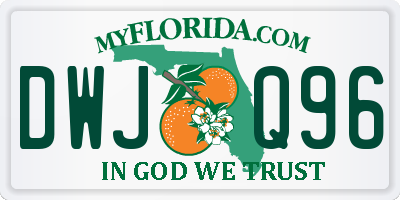 FL license plate DWJQ96