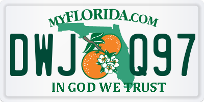 FL license plate DWJQ97