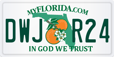 FL license plate DWJR24