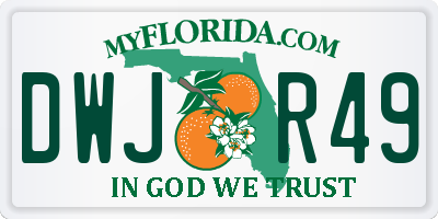 FL license plate DWJR49