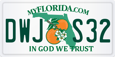 FL license plate DWJS32