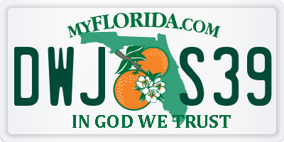 FL license plate DWJS39