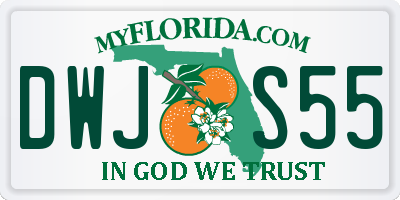 FL license plate DWJS55