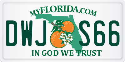 FL license plate DWJS66