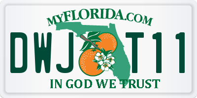 FL license plate DWJT11