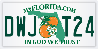 FL license plate DWJT24