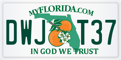 FL license plate DWJT37