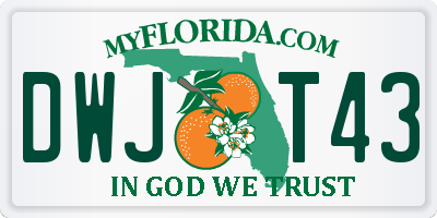 FL license plate DWJT43