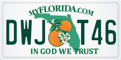 FL license plate DWJT46