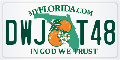 FL license plate DWJT48