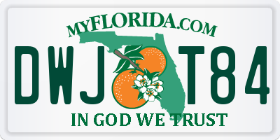 FL license plate DWJT84