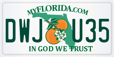 FL license plate DWJU35
