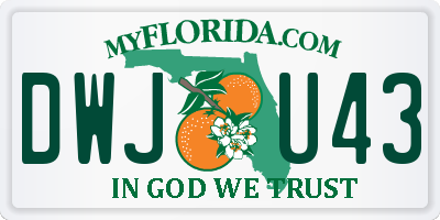 FL license plate DWJU43