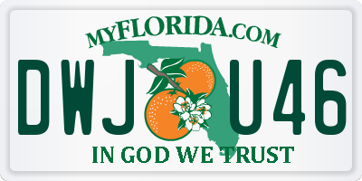 FL license plate DWJU46