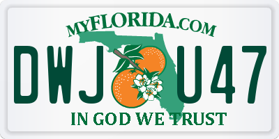 FL license plate DWJU47