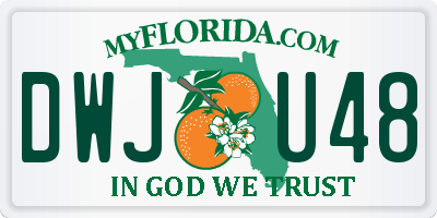 FL license plate DWJU48