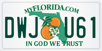 FL license plate DWJU61