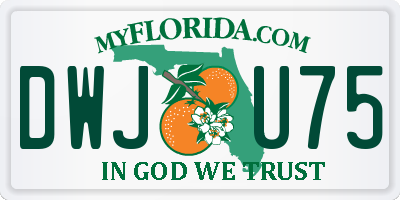 FL license plate DWJU75