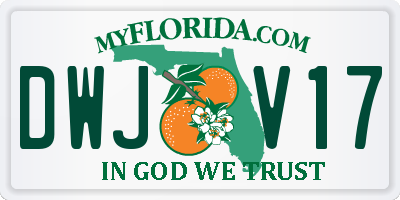 FL license plate DWJV17