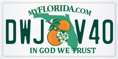 FL license plate DWJV40