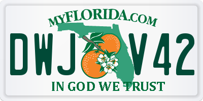 FL license plate DWJV42