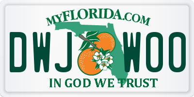 FL license plate DWJW00