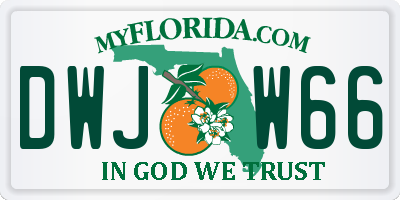 FL license plate DWJW66
