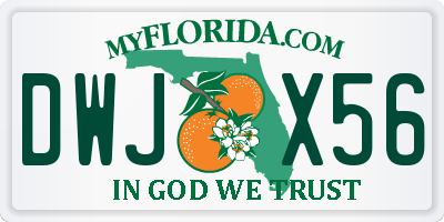 FL license plate DWJX56
