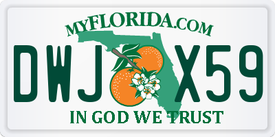 FL license plate DWJX59