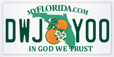 FL license plate DWJY00