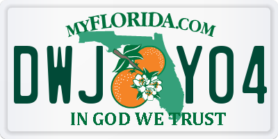 FL license plate DWJY04