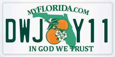 FL license plate DWJY11