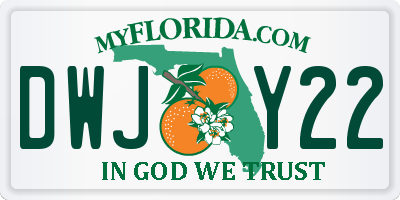 FL license plate DWJY22
