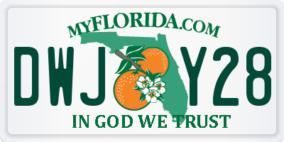FL license plate DWJY28