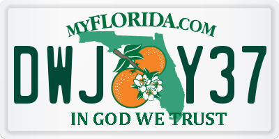 FL license plate DWJY37