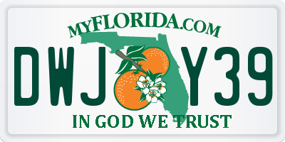 FL license plate DWJY39