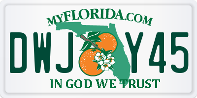 FL license plate DWJY45