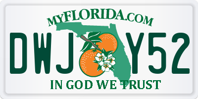 FL license plate DWJY52