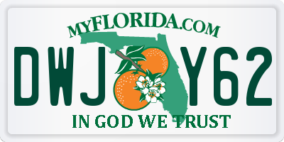 FL license plate DWJY62