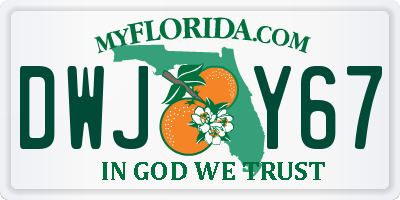 FL license plate DWJY67