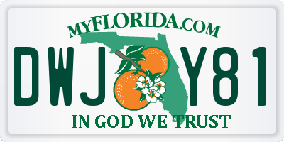 FL license plate DWJY81