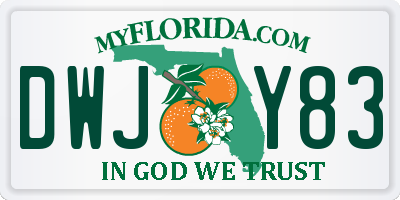 FL license plate DWJY83