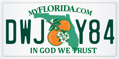 FL license plate DWJY84