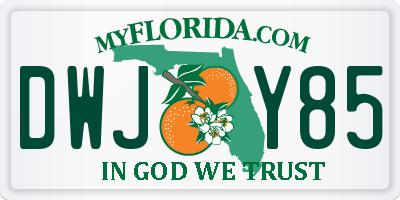 FL license plate DWJY85