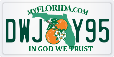 FL license plate DWJY95