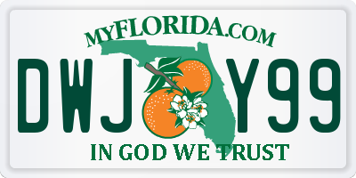 FL license plate DWJY99