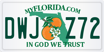 FL license plate DWJZ72