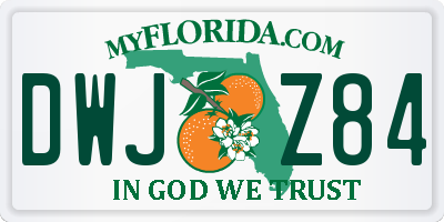 FL license plate DWJZ84